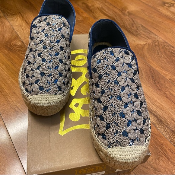 ASH XEM Espadrilles Gold & Blue - Picture 12 of 13
